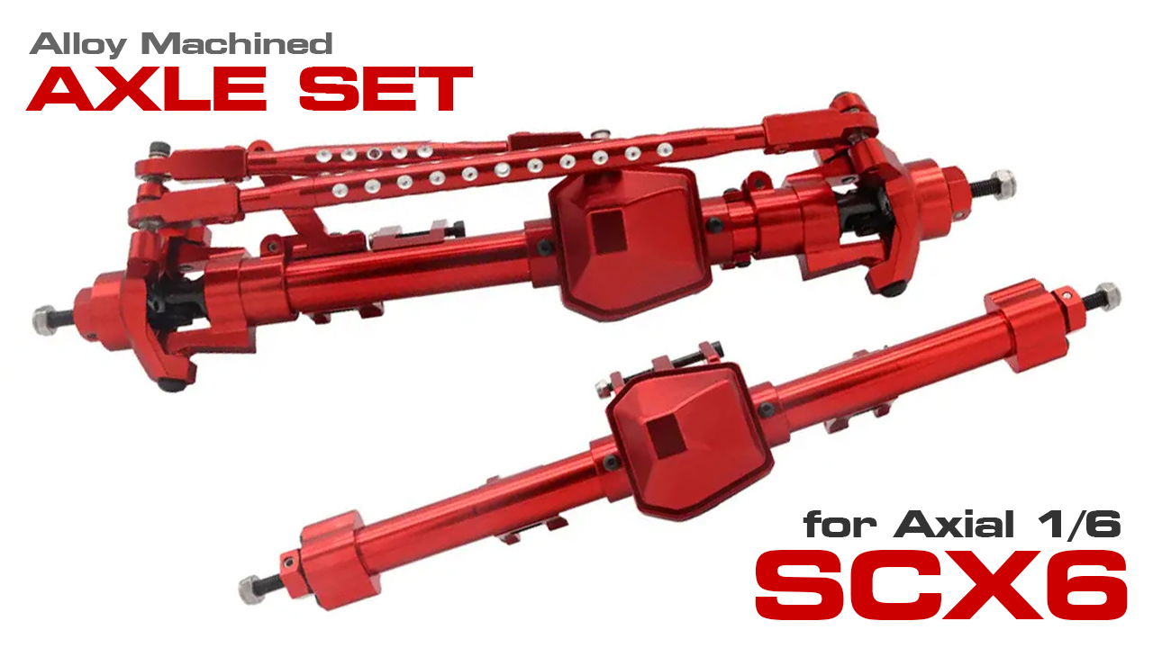 Alloy Machined Front & Rear Axle Set for Axial SCX6 Crawler (#C31915)