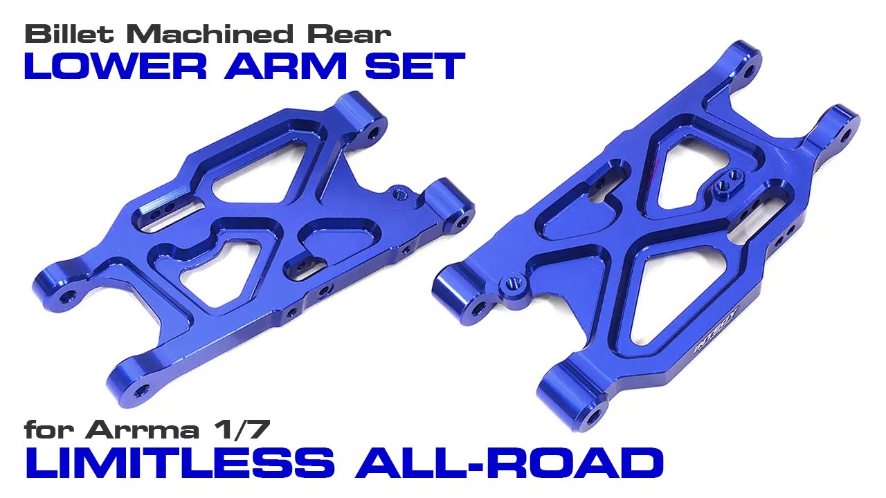 Billet Machined Rear Lower Arm Set for Arrma 1/7 Limitless (#C31981)