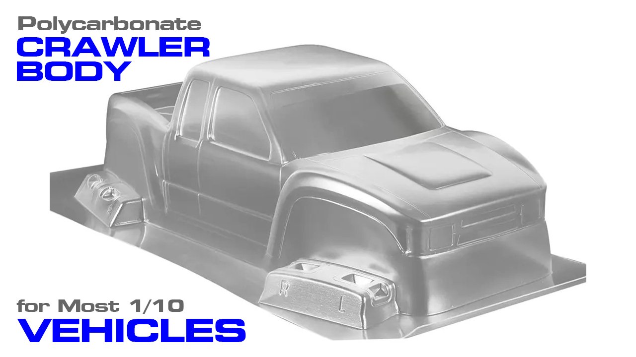 Clear Polycarbonate 1/10 Scale Crawler Pickup Body Set (#C32105)