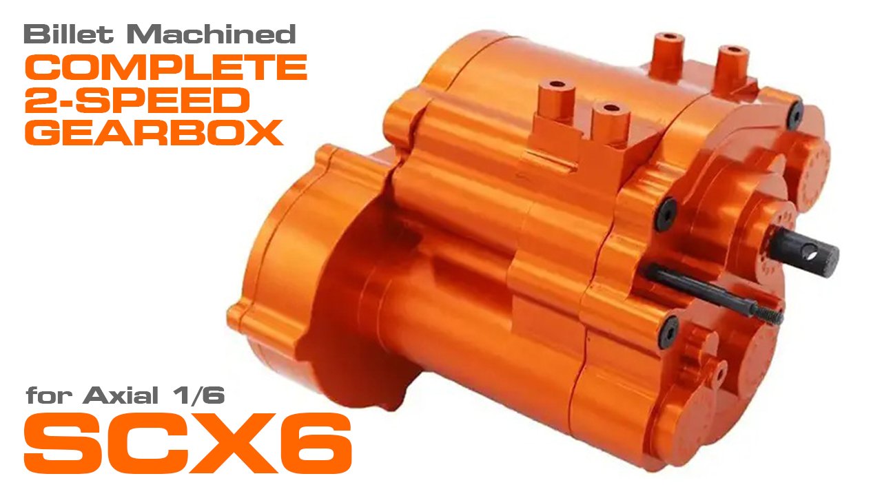 Alloy Machined Complete 2 Speed Main Gearbox for Axial SCX6 (C32115)