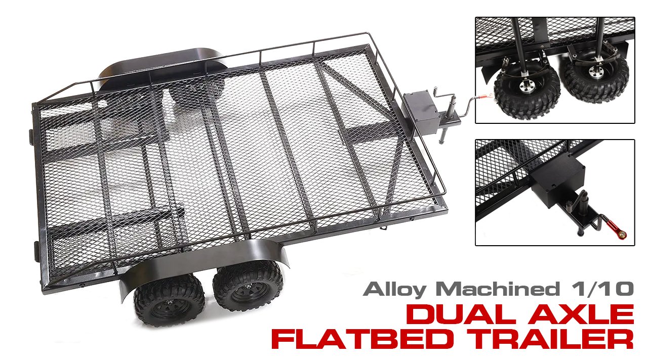 Machined Alloy Flatbed Dual-Axle Trailer Kit for 1/10 (#C32160)