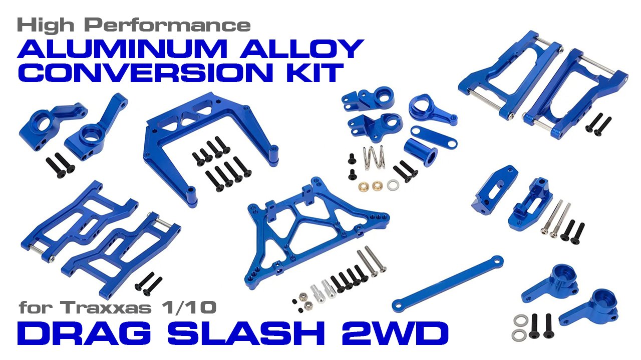 Alloy Machined Conversion Kit for Traxxas 1/10 Drag Slash 2WD (#C32269)