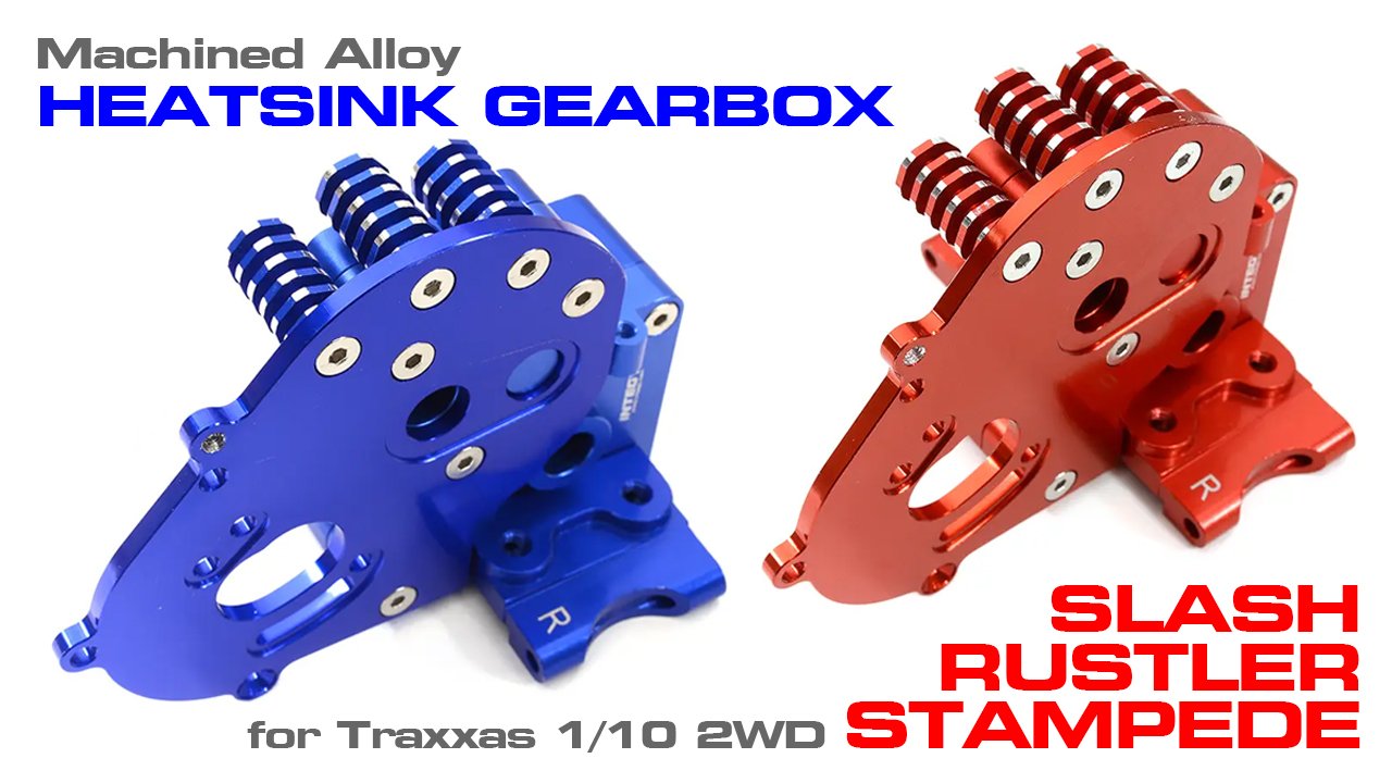 Alloy Gearbox Housings for 1/10 Slash 2WD, Stampede 2WD & Rustler 2WD (#C32294)