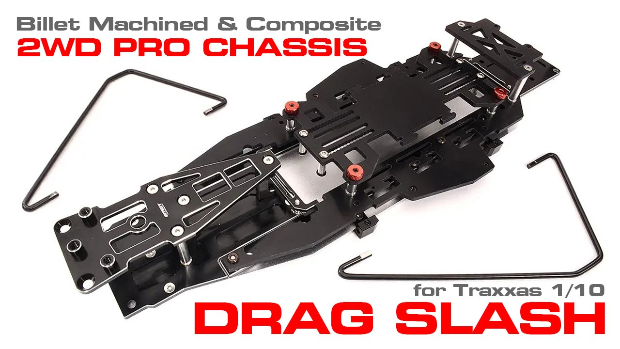 Billet Machined 2WD Pro Chassis for Traxxas 1/10 Drag Slash 2WD (#C32301)