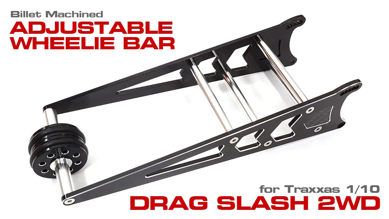 Billet Machined Wheelie Bar for Traxxas 1/10 Drag Slash 2WD (#C32311)