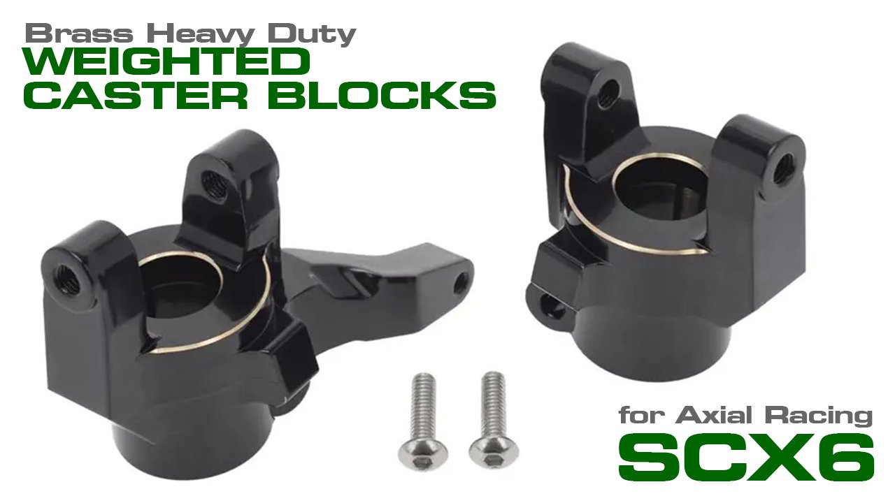 Brass Alloy Heavy-Duty Caster Blocks 249g Total for Axial SCX6 Crawler (#C32338)