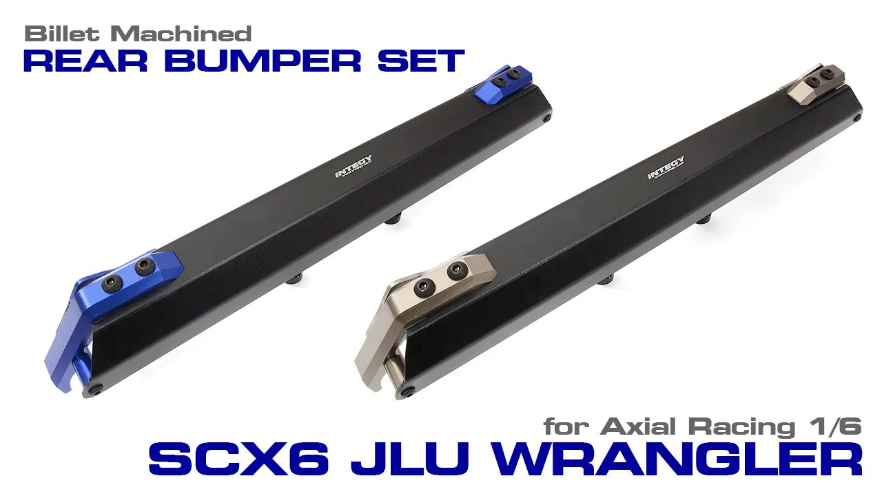 Billet Machined Rear Bumper Set for Axial 1/6 SCX6 JLU Wrangler (#C32426)