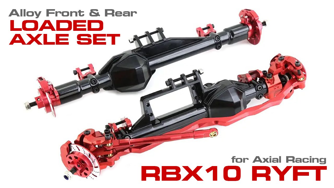 Complete Front & Rear Alloy Axle Set for 1/10 RBX10 Ryft 4WD (#C32509)