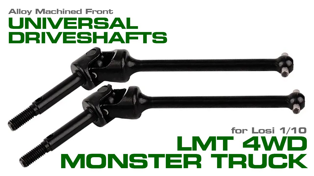 Alloy Machined Front Drive Shafts for Losi LMT 4WD Monster Truck (#C32745)