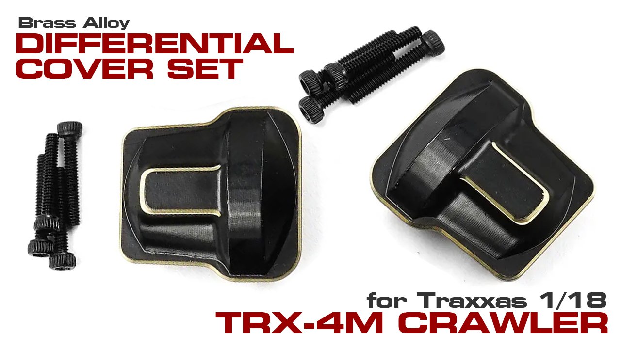 Brass Alloy Differential Cover Set for Traxxas 1/18 TRX-4M Crawler (#C32867)