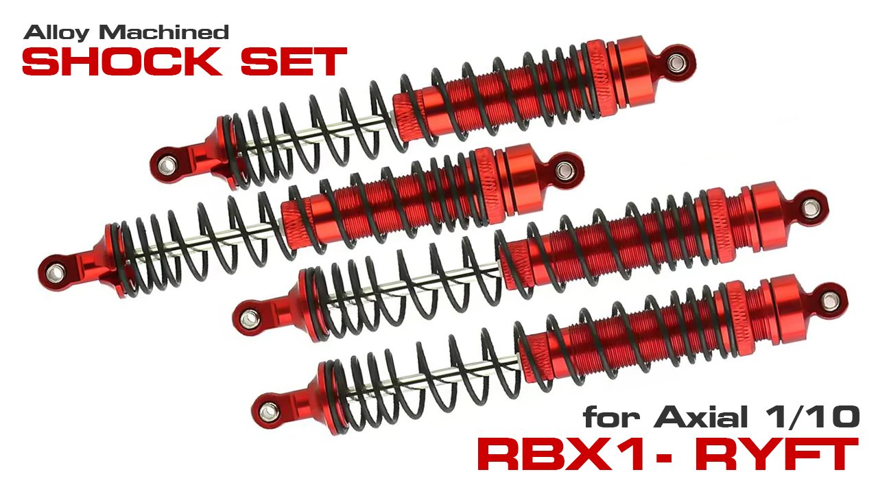 Alloy Machined Shock Set for Axial 1/10 RBX10 Ryft 4WD Rock Bouncer (#C32905)