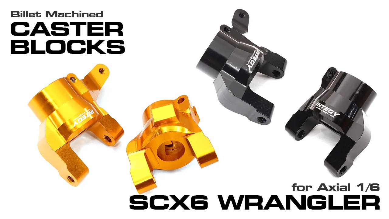 Billet Machined Caster Blocks for Axial 1/6 SCX6 (#C32951)
