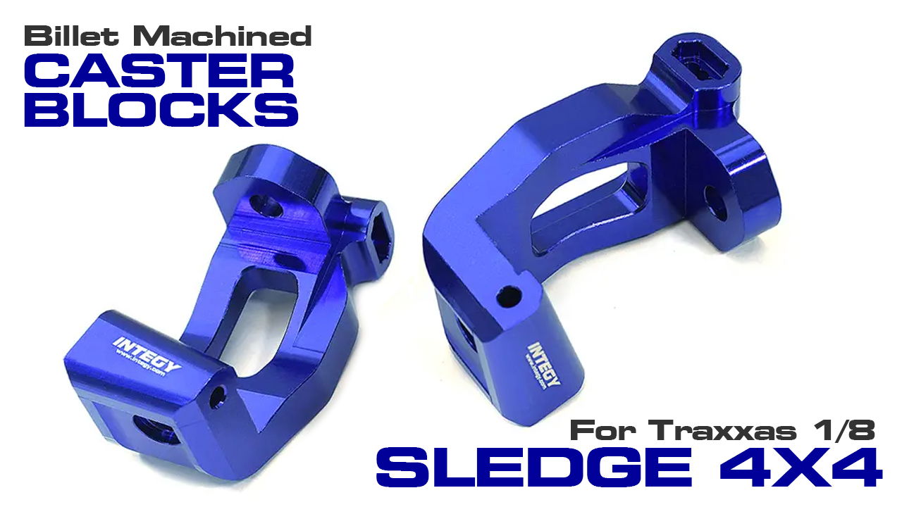 Billet Machined Caster Blocks for Traxxas 1/8 Sledge 4WD (#C32959)