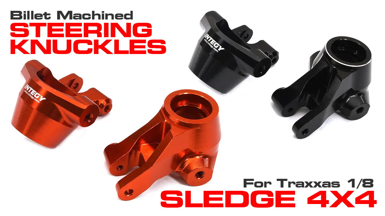 Billet Machined Steering Knuckles for Traxxas 1/8 Sledge 4WD (#C32960)