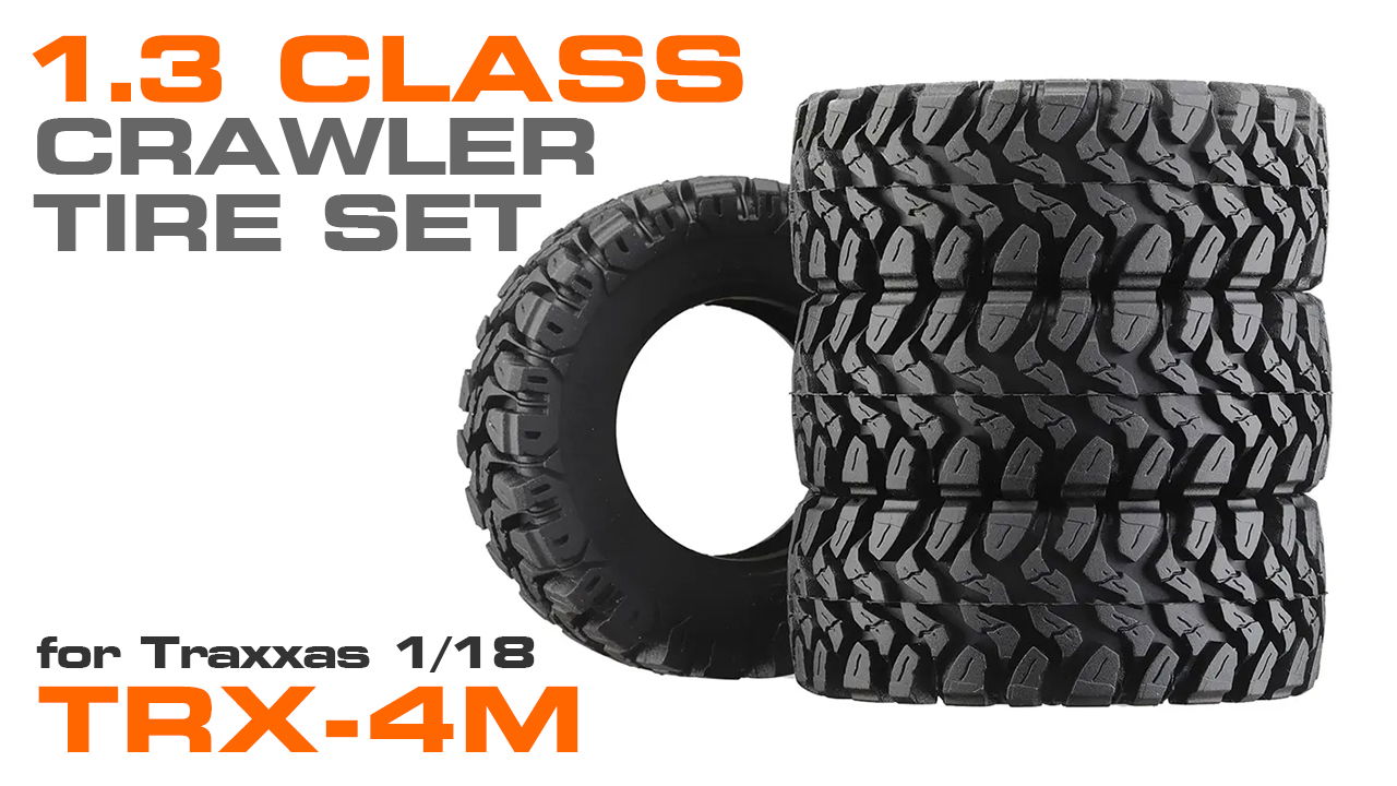 1.3-Class All Terrain HD Tire Set for Traxxas 1/18 TRX-4M (#C33004)