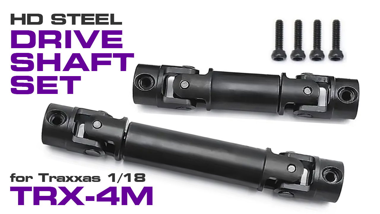 HD Steel Driveshaft Set for 1/18 TRX-4M (#C33008)