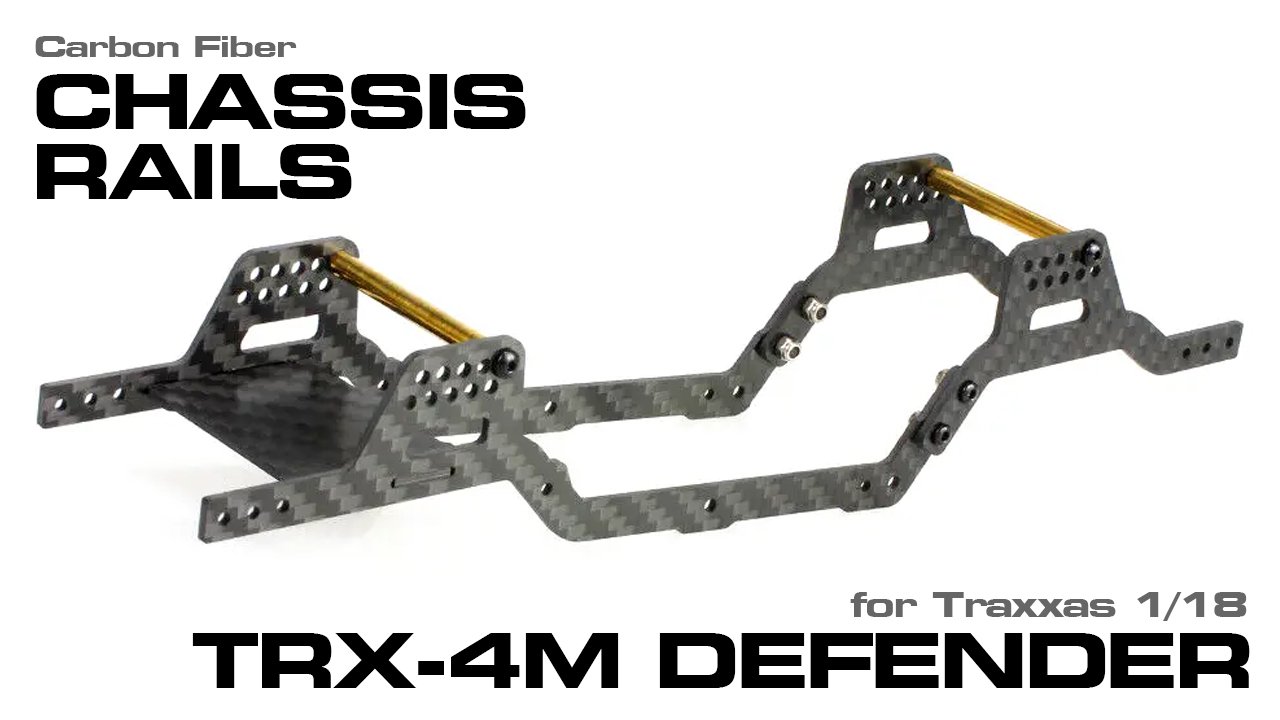 Carbon Fiber Chassis Rail Kit for Traxxas 1/18 TRX-4M Defender (#C33176)