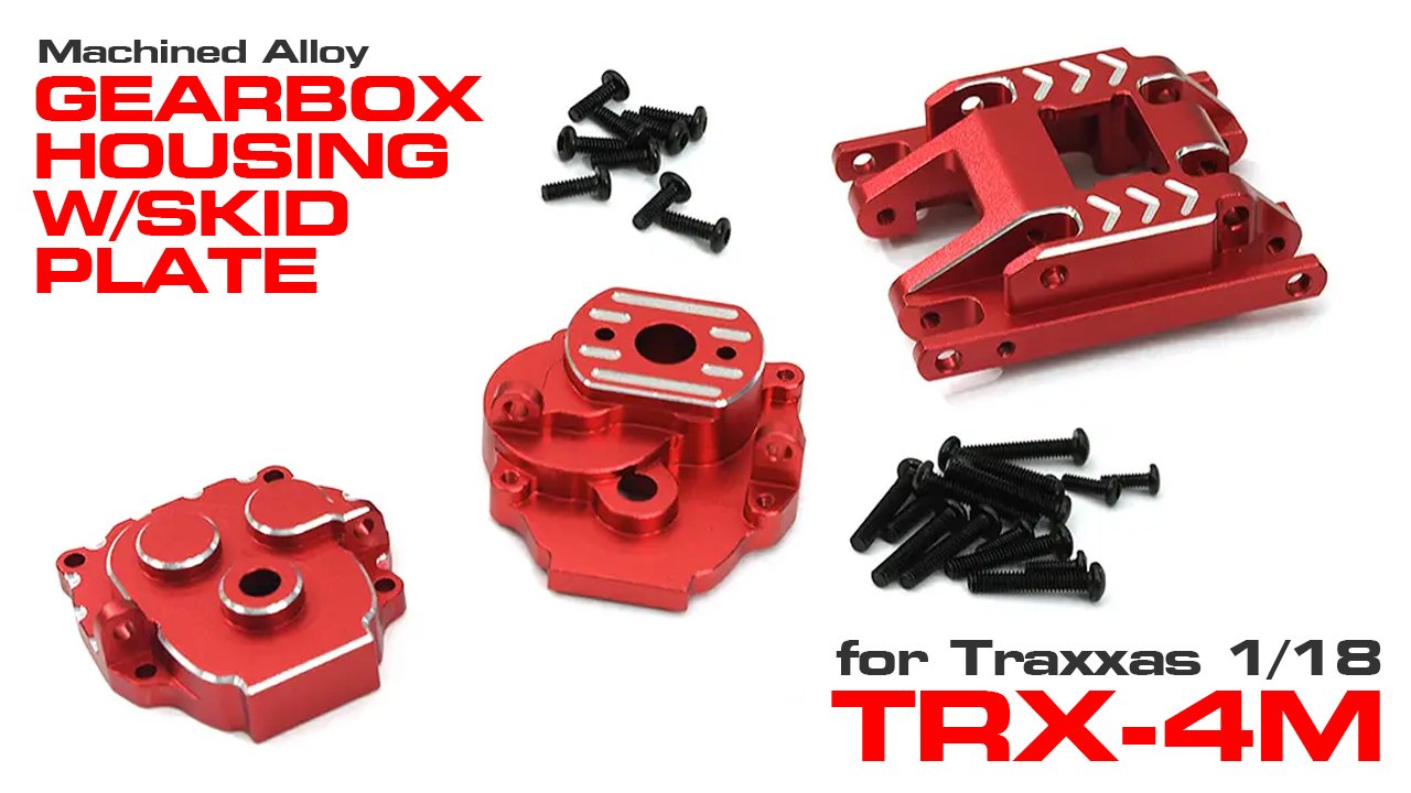 Alloy Machined Gearbox Housing & Skid Set for Traxxas 1/18 TRX-4M (#C33184)