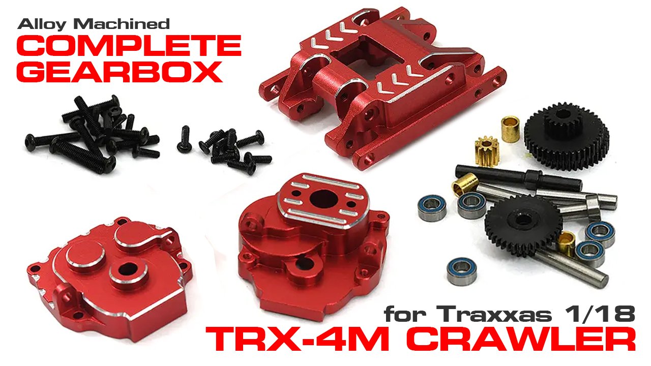 Alloy Machined Complete Gearbox w/ Center Skid for Traxxas 1/18 TRX-4M (#C33185)