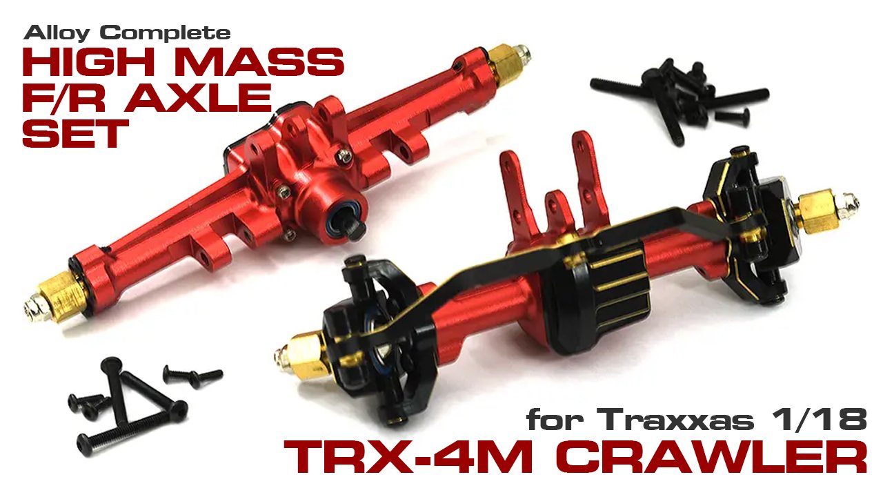 Alloy Machined Complete Front & Rear Axle Set for Traxxas 1/18 TRX-4M (#C33188)