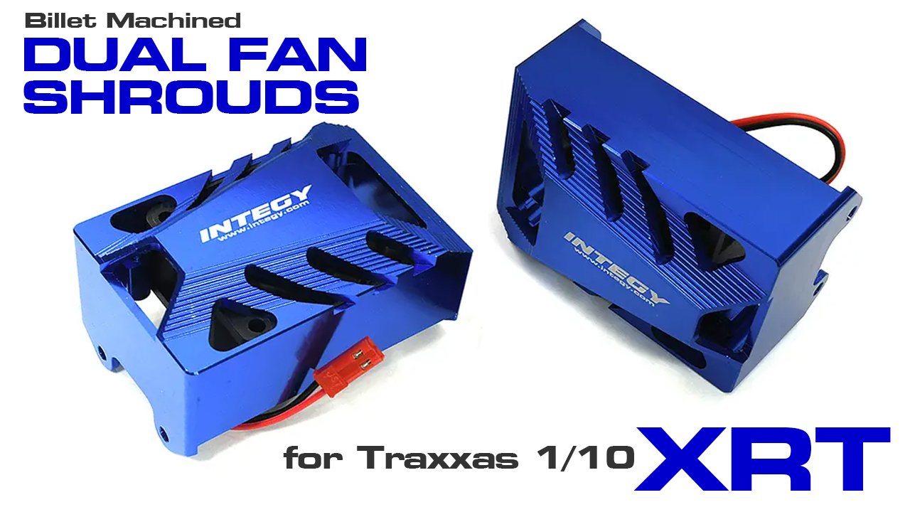 Billet Machined Twin Cooling Fan Shrouds for Traxxas XRT (#C33271)