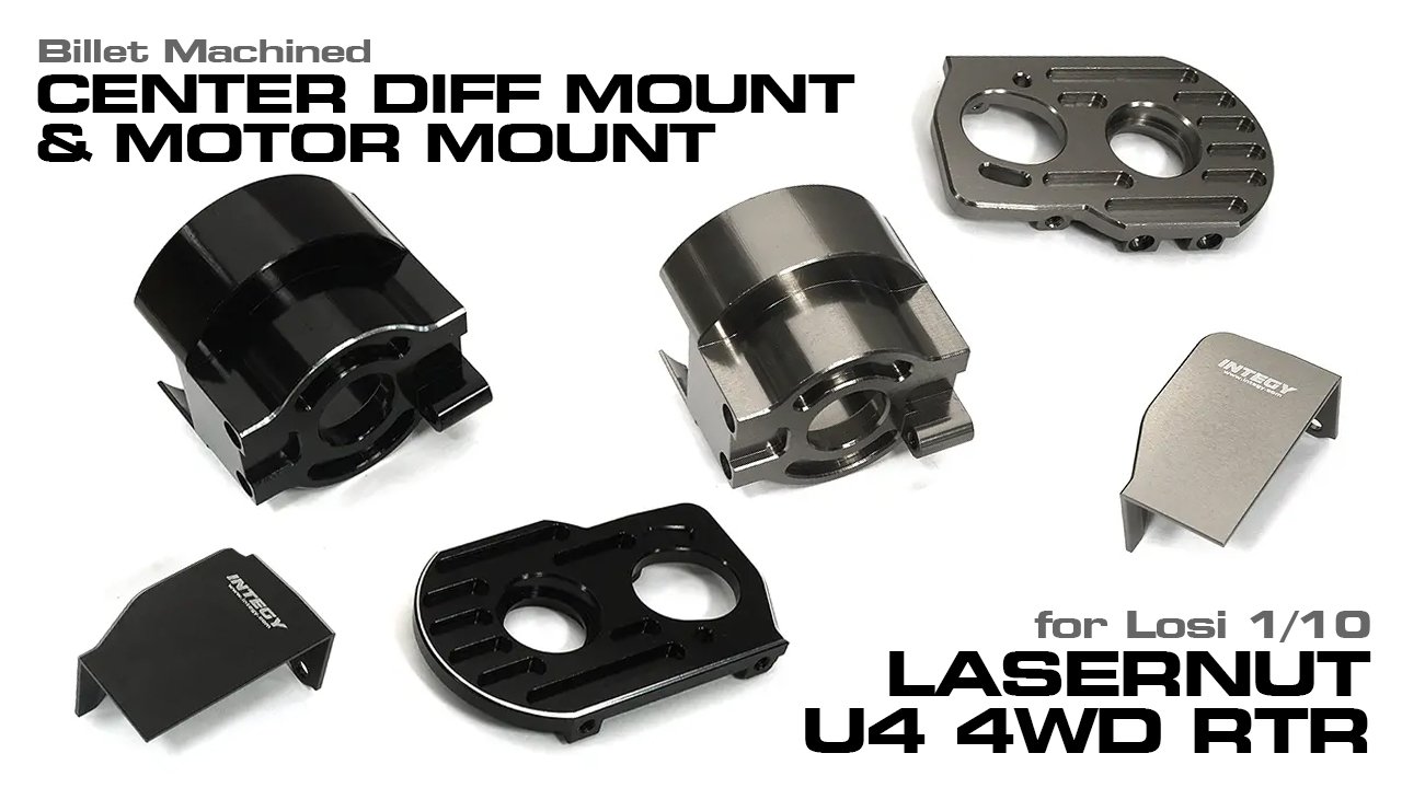 Billet Machined Center Diff & Motor Mount Set for Losi 1/10 Lasernut U4 (#C33279