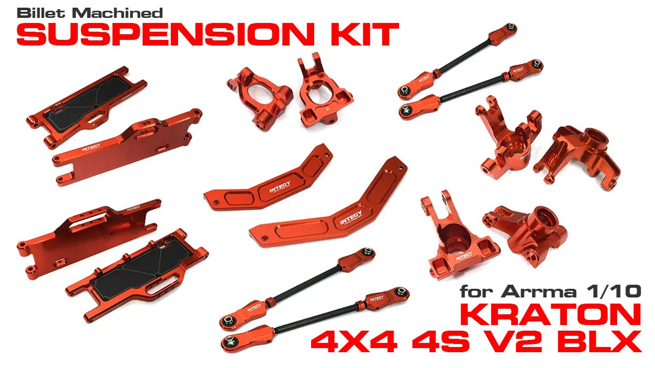 Billet Machined Suspension Kit for Arrma 1/10 Kraton 4X4 4S V2 BLX (#C33280)
