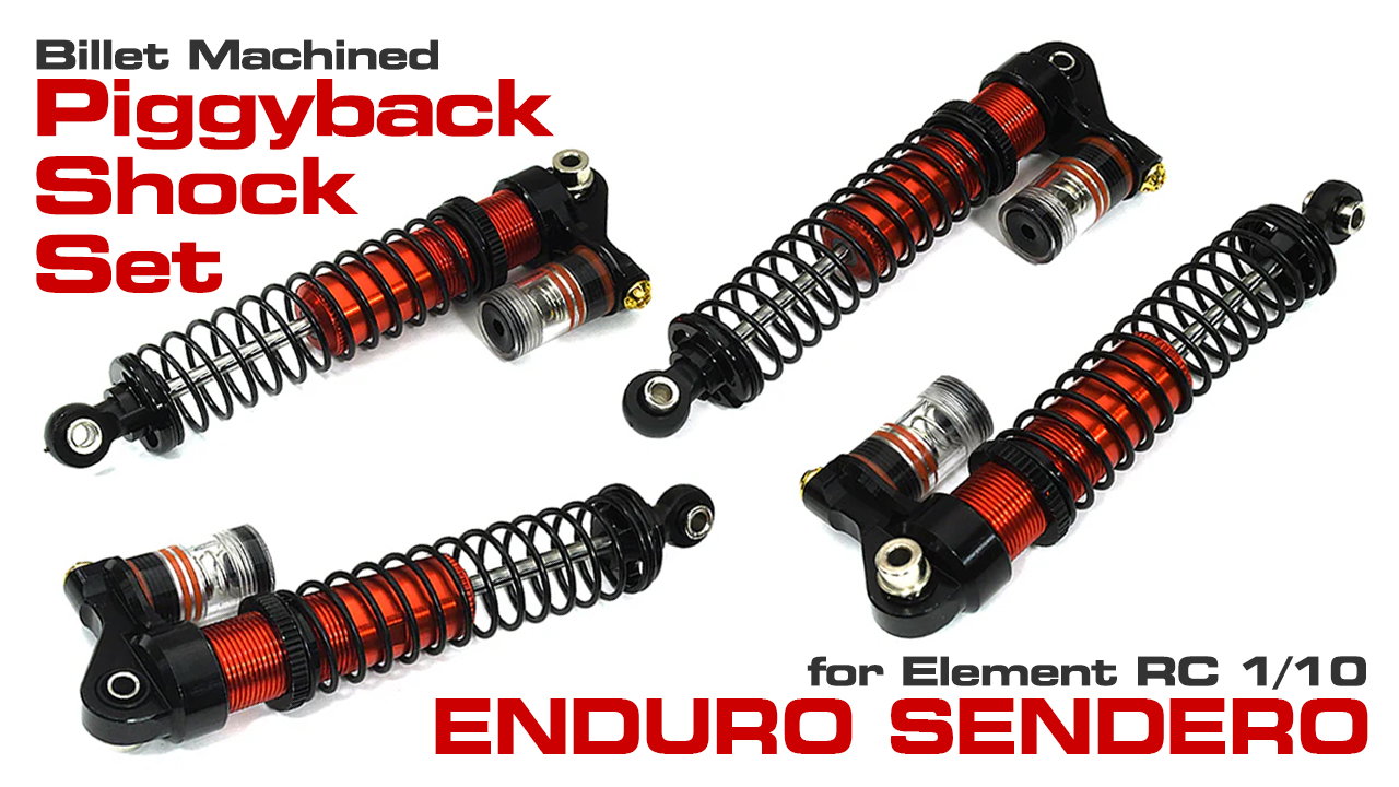 Billet Machined Piggyback Shocks for Element RC Enduro Sendero (#C33283)
