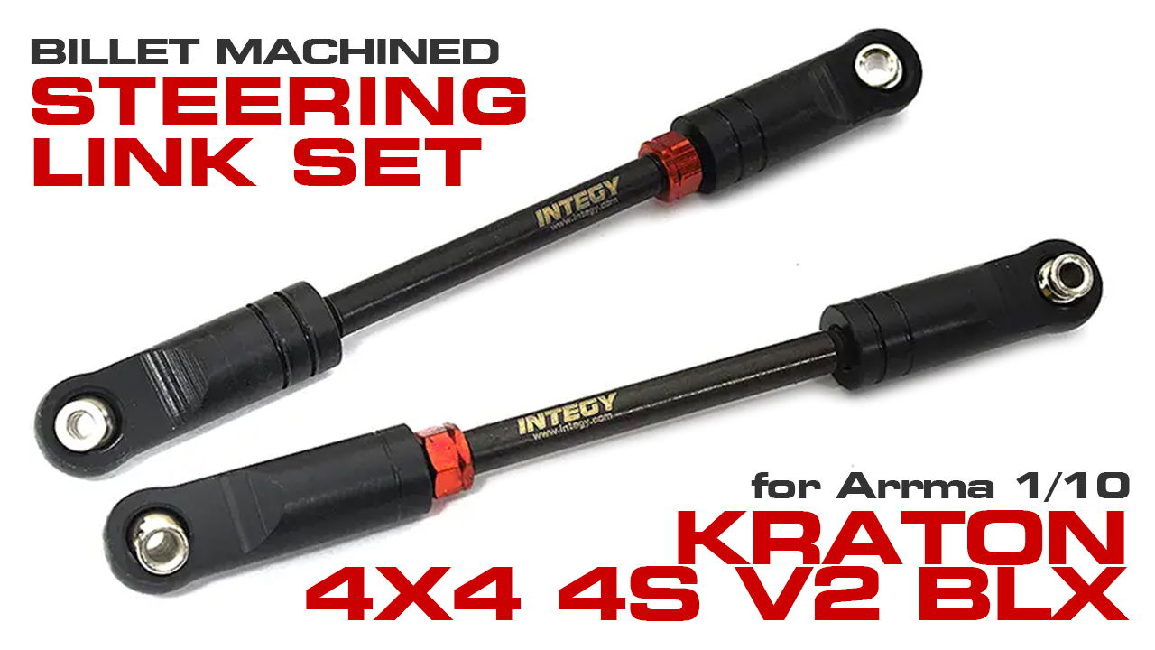 Billet Machined Steering Links for Arrma 1/10 Kraton 4X4 4S V2 BLX (#C33302)