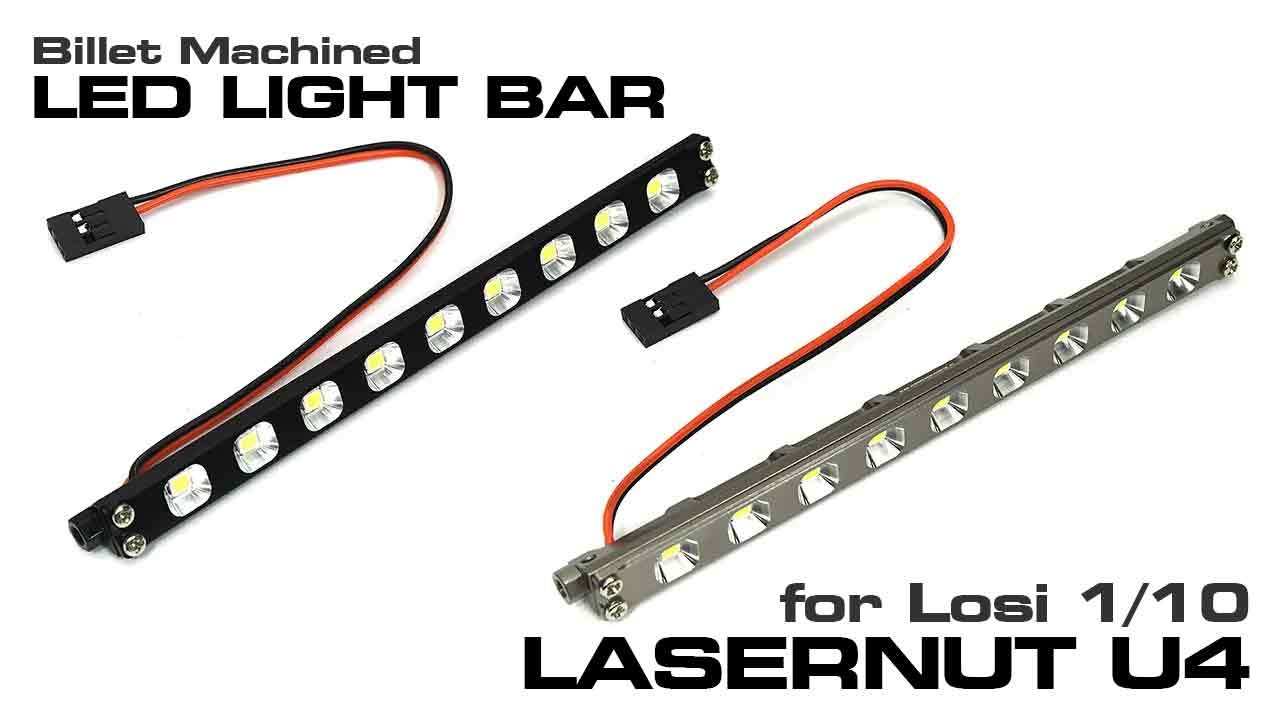 Billet Machined Front LED Light Bar for Losi 1/10 Lasernut U4 4WD (#C33308)