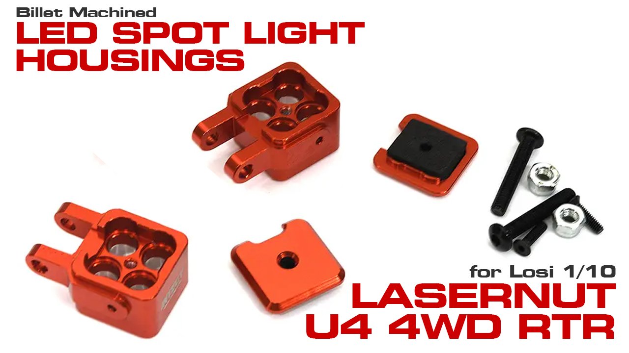 Spot LED Pod Housings for Losi 1/10 Lasernut U4 4WD RTR (#C33309)