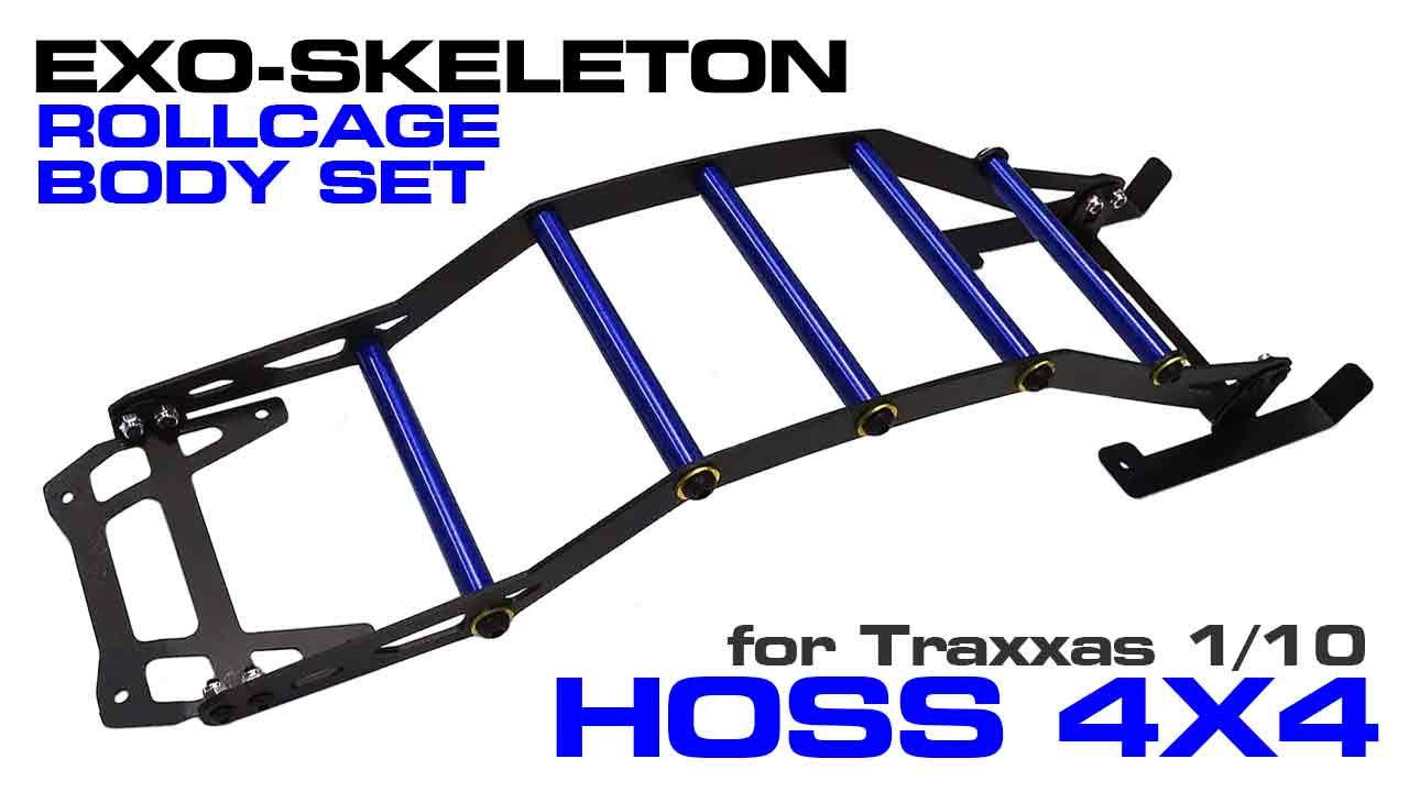 Alloy Metal Exo-Skeleton Body Roll Cage Kit for Traxxas 1/10 Hoss 4X4 (#C33324)