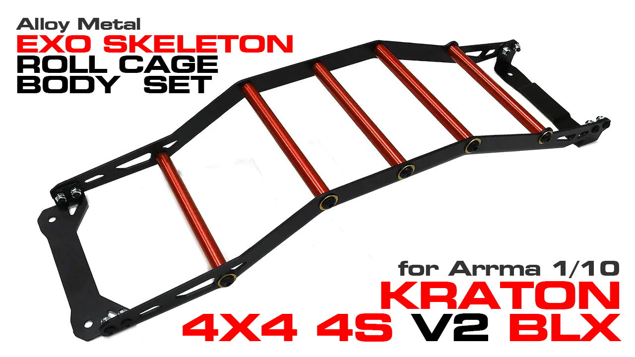Exo-Skeleton Roll Cage Body for Arrma 1/10 Kraton 4X4 4S V2 BLX (#C33326)