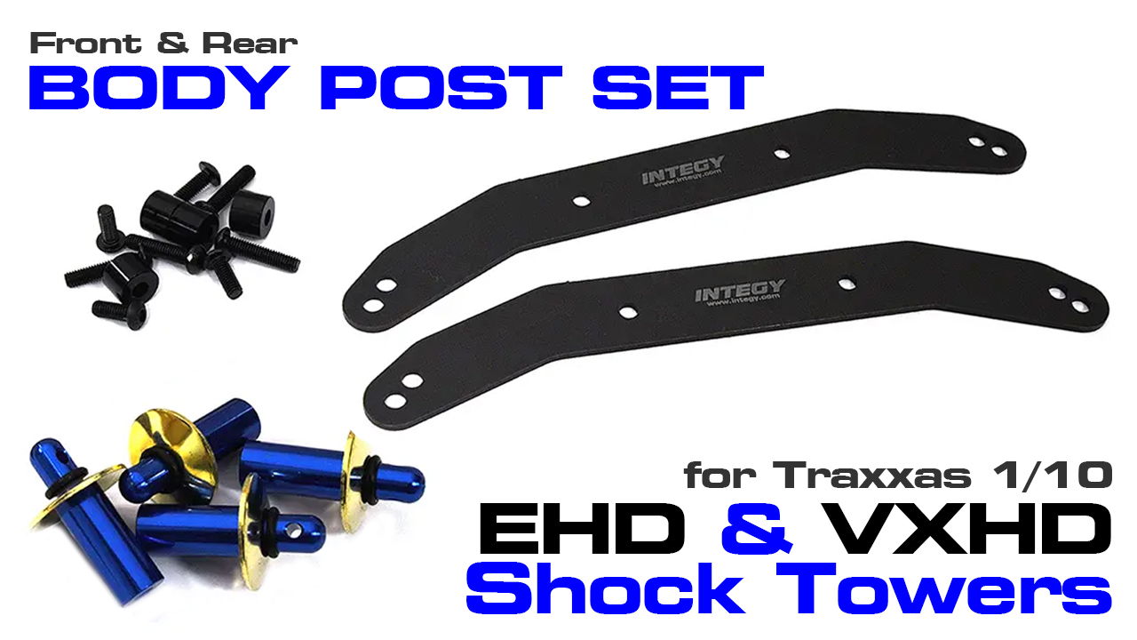 Metal Body Post Set for Traxxas 1/10 4X4 EHD & VXHD Shock Towers (#C33588)