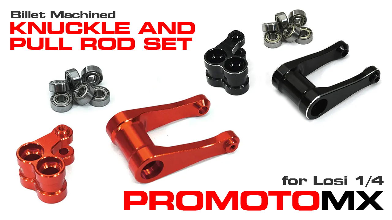 Knuckle & Pull Rod Set for Losi 1/4 Promoto-MX (#C33594)