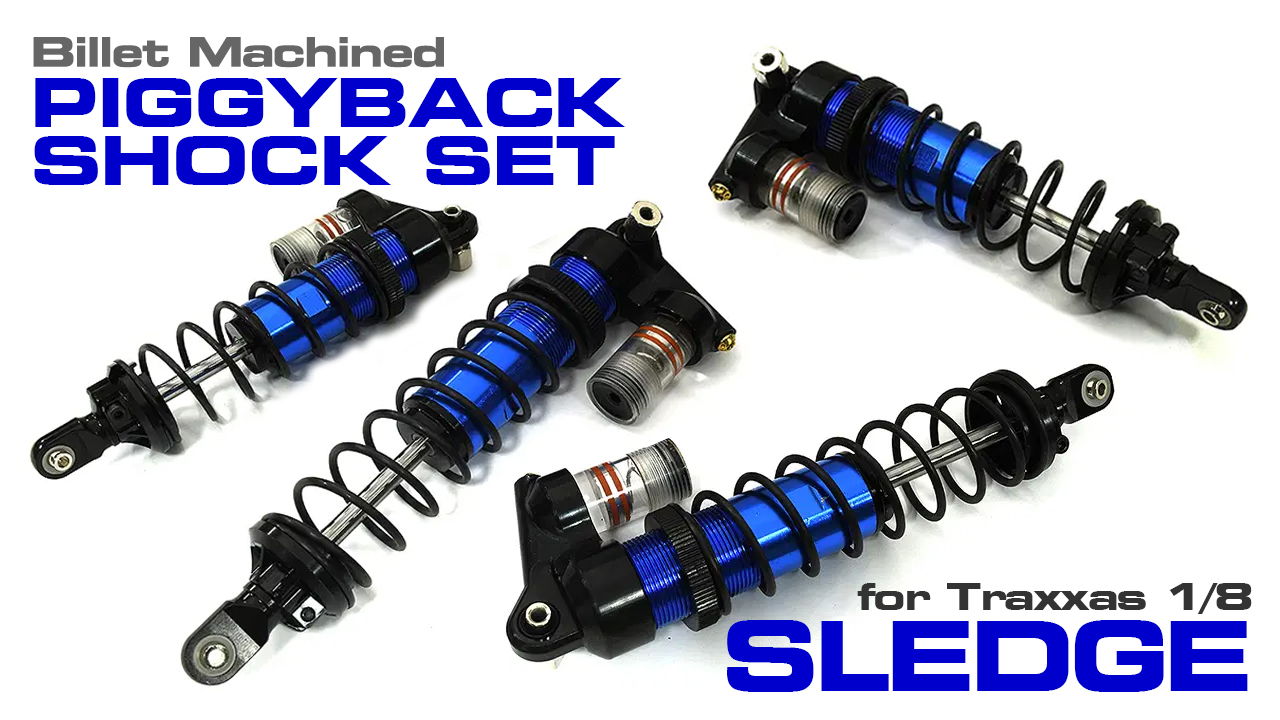 Billet Machined Shocks for Traxxas 1/8 Sledge (#C33626)
