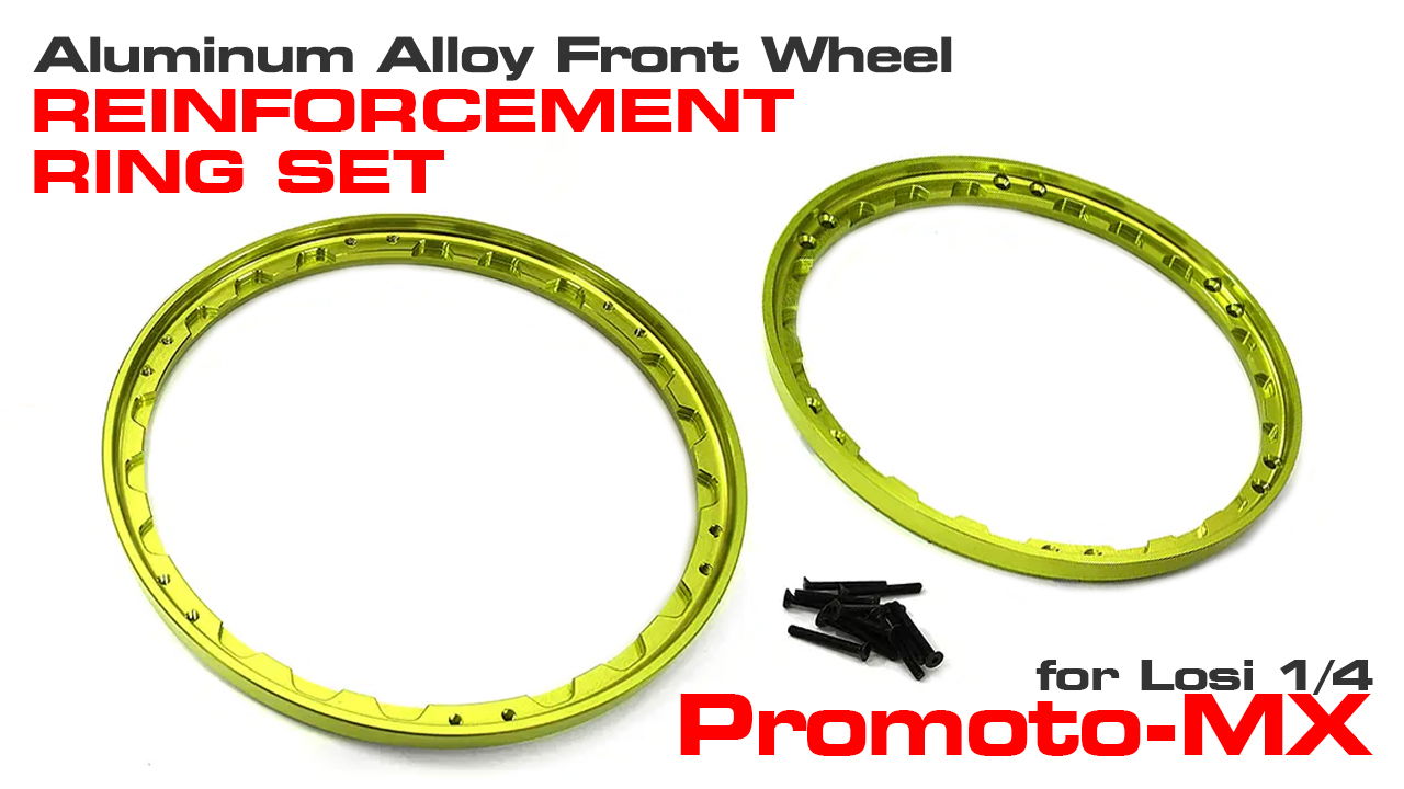 Beadlock Front Wheel Reinforcement Ring Set for Losi 1/4 Promoto-MX (#C33643)