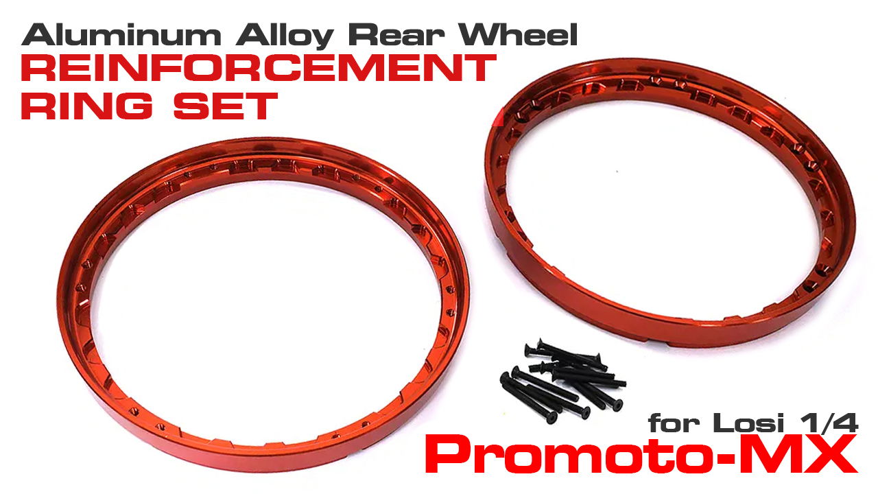 Beadlock Rear Wheel Reinforcement Ring Set for Losi 1/4 Promoto-MX (#C33644)