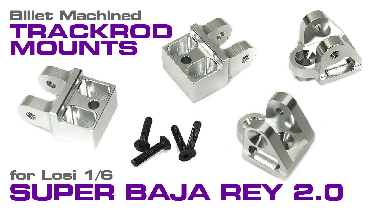 Billet Machined Rear Track Rod Mounts for Losi 1/6 Super Baja Rey 2.0 (#C33645)
