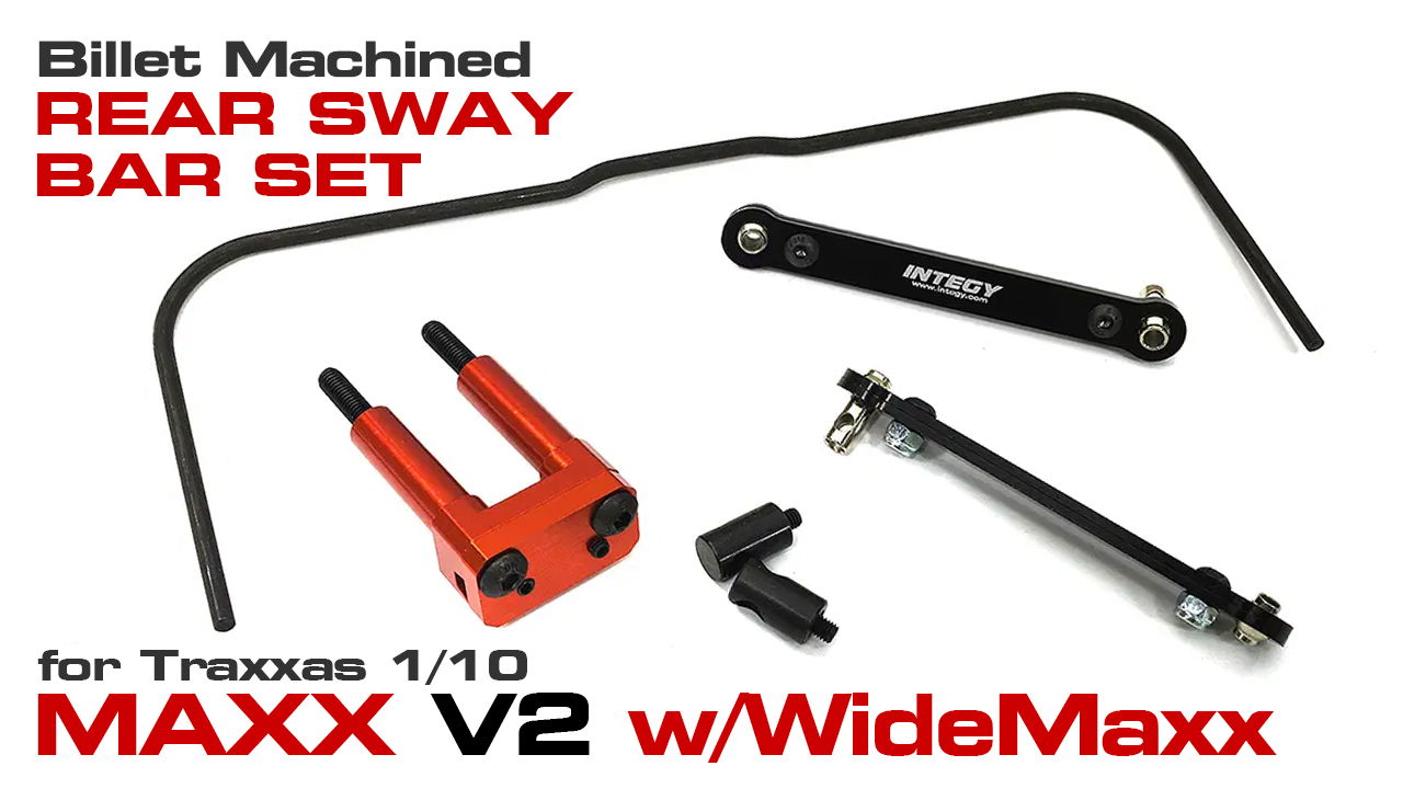 Billet Machined Rear Sway Bar Set for Traxxas 1/10 Maxx V2 w/ WideMaxx (#C33657)