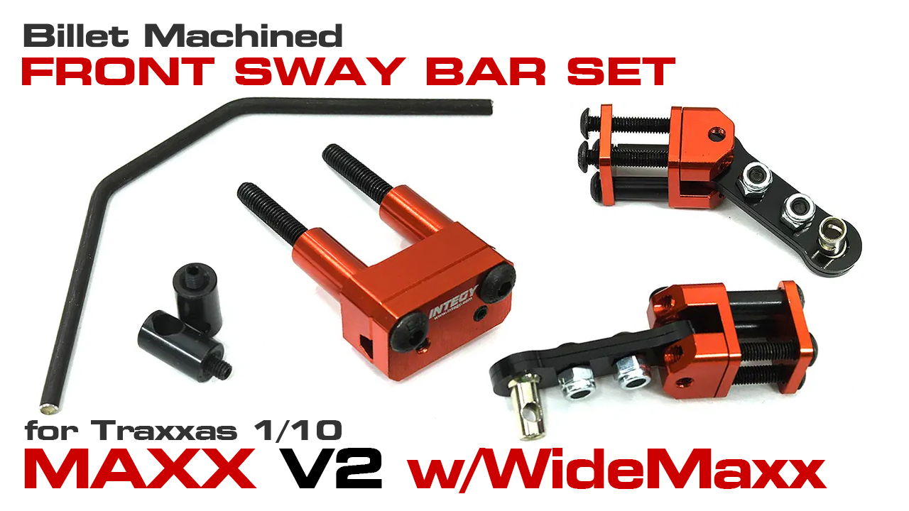 Billet Machined Front Sway Bar Set for 1/10 Maxx V2 w/ WideMaxx (#C33658)