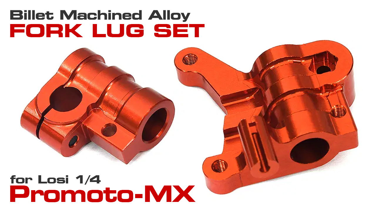 Billet Machined Fork Lug Set for Losi 1/4 Promoto-MX (#C33668)