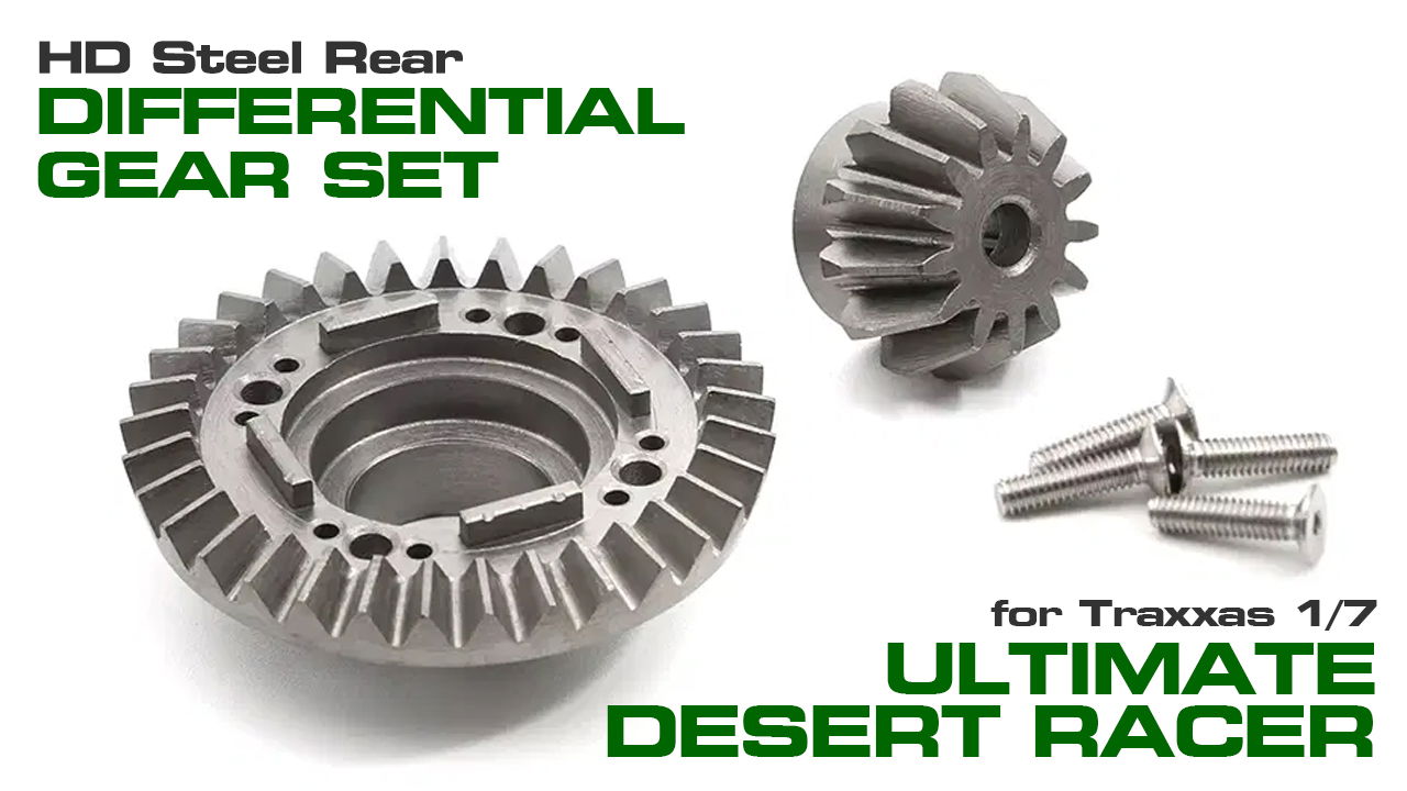 HD Steel Rear Differential Gear Set for Traxxas 1/7 UDR (#C33688)