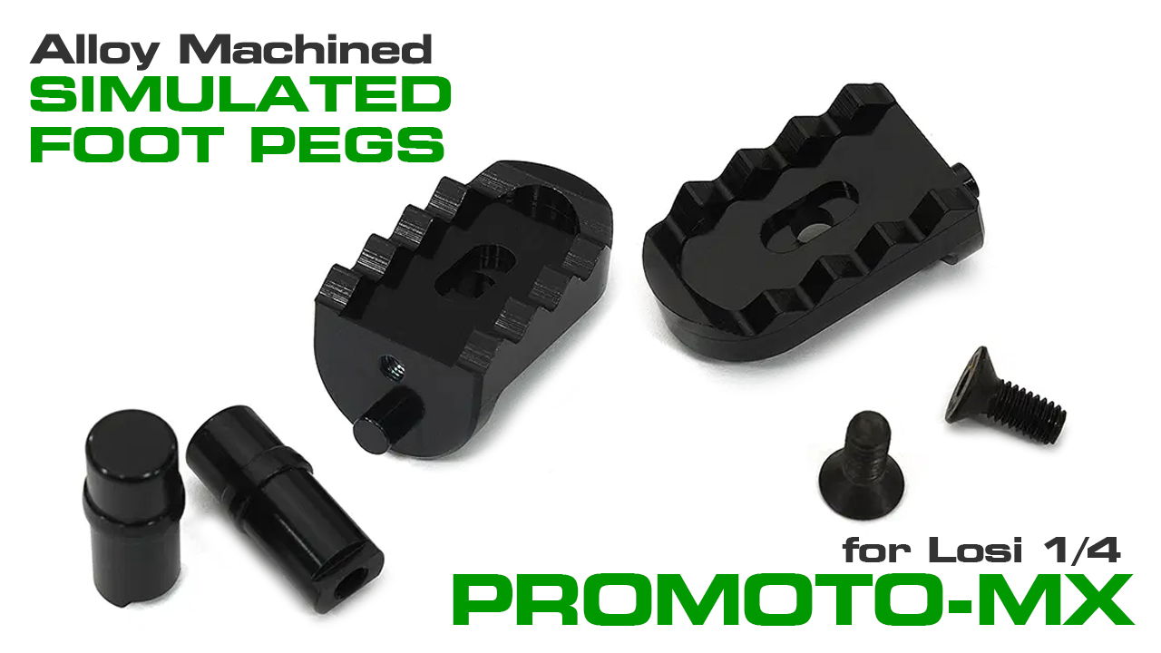 Alloy Foot Pegs for Losi 1/4 Promoto-MX Motorcycle (#C33818)
