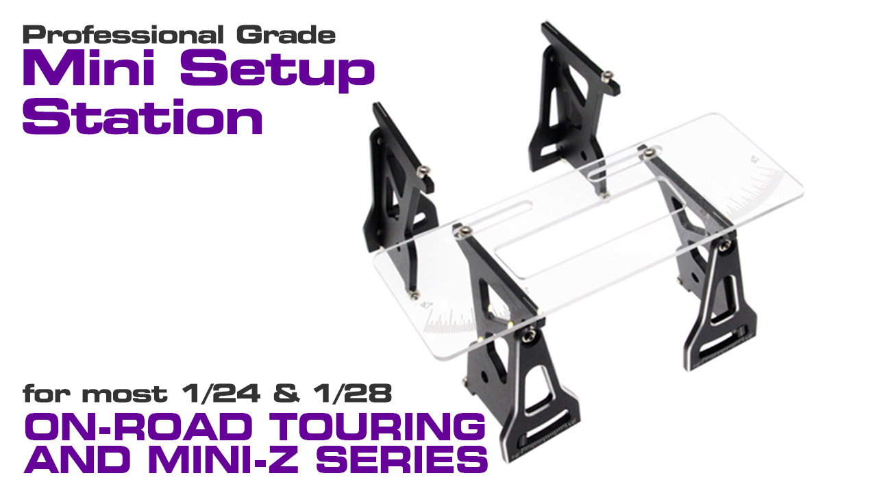 Professional Mini On-Road Car Setup Station for 1/24, Mini-Z & 1/28 (#C33829)
