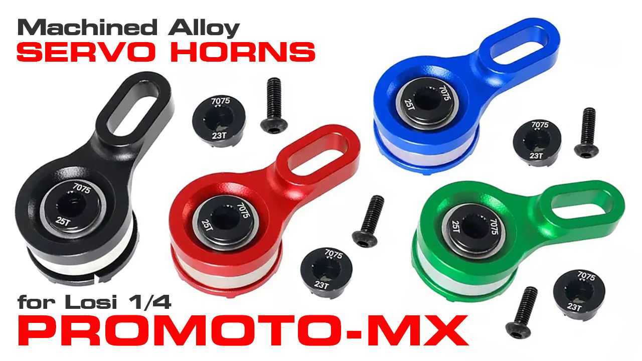 Alloy Machined Servo Horn 23T & 25T w/ Saver for Losi 1/4 Promoto-MX (#C33864)
