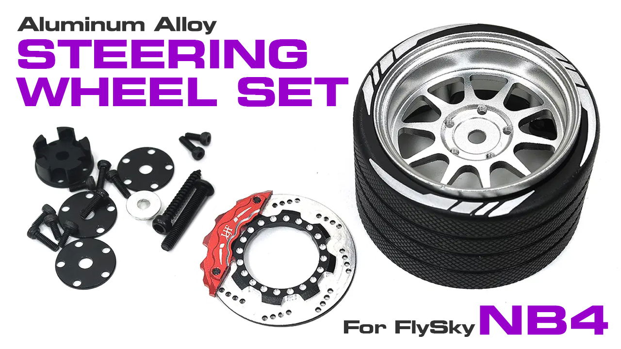 Alloy 10-Spoke Steering Wheel Set for FlySky NB4 (#C33907)