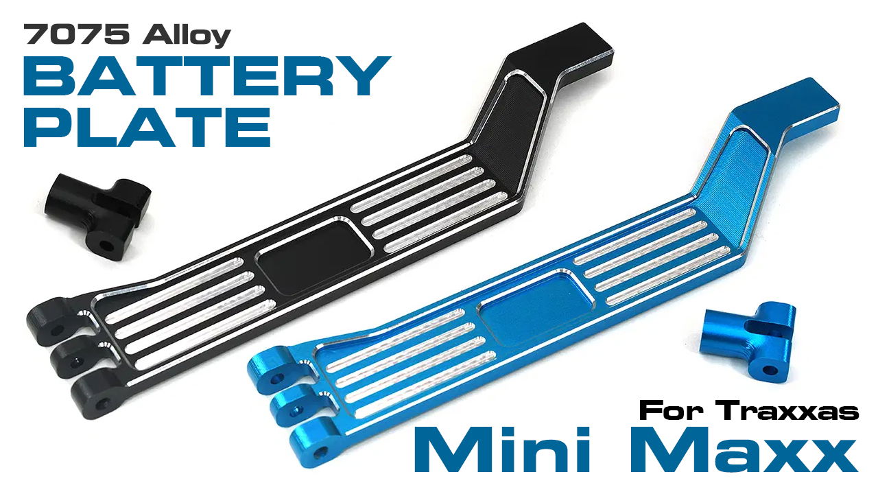7075 Alloy Battery Hold-Down Plate for Traxxas Mini Maxx (#C33929)