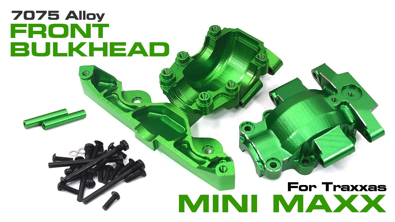 7075 Alloy Front Bulkhead Set for Traxxas Mini Maxx (#C33937)