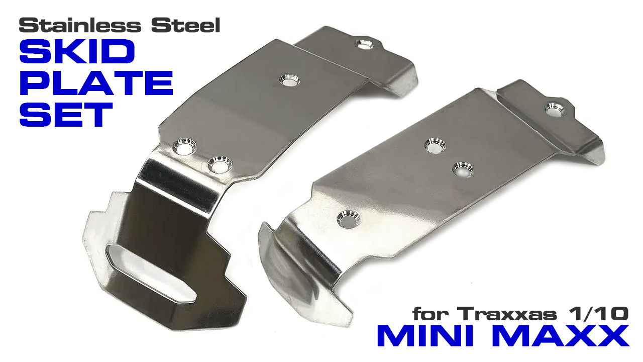 Stainless Steel Skid Plate Set for Traxxas Mini Maxx (#C33939)